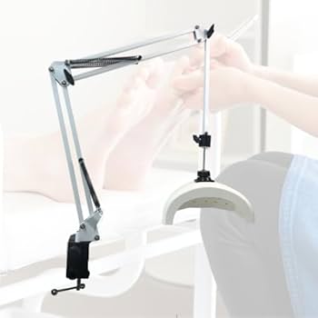 Amazon | 【フットネイル用ライト】3本アーム式LED/UVライト クランプ